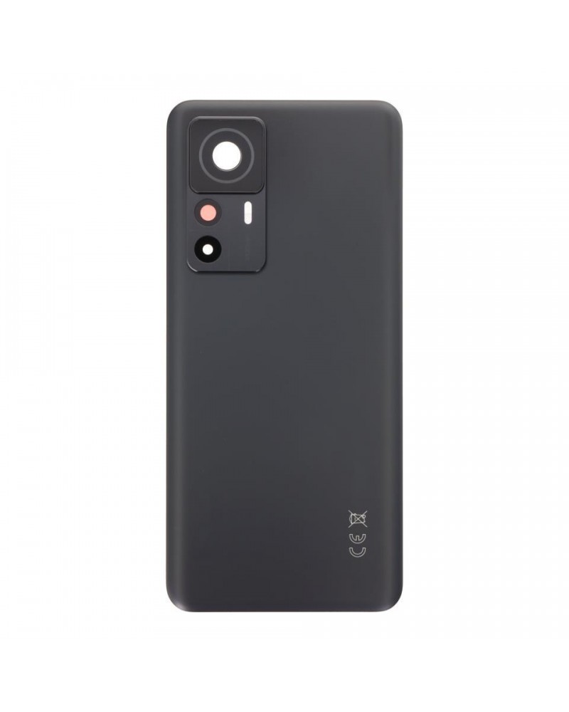 Rear Cover and Camera Lens for Xiaomi Mi 12T Pro 22081212UG 22081212G 22081212G - Black