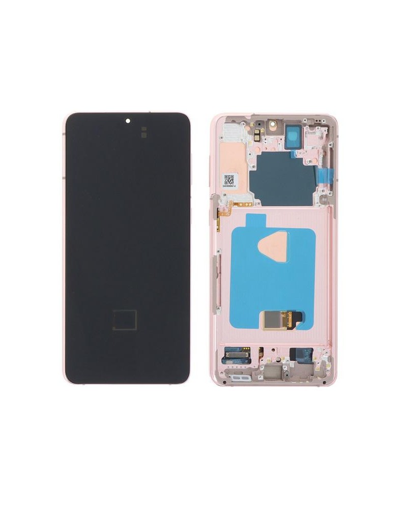 LCD e ecrã tátil com moldura rosa para Samsung Galaxy S21 Plus G996 Qualidade Oled