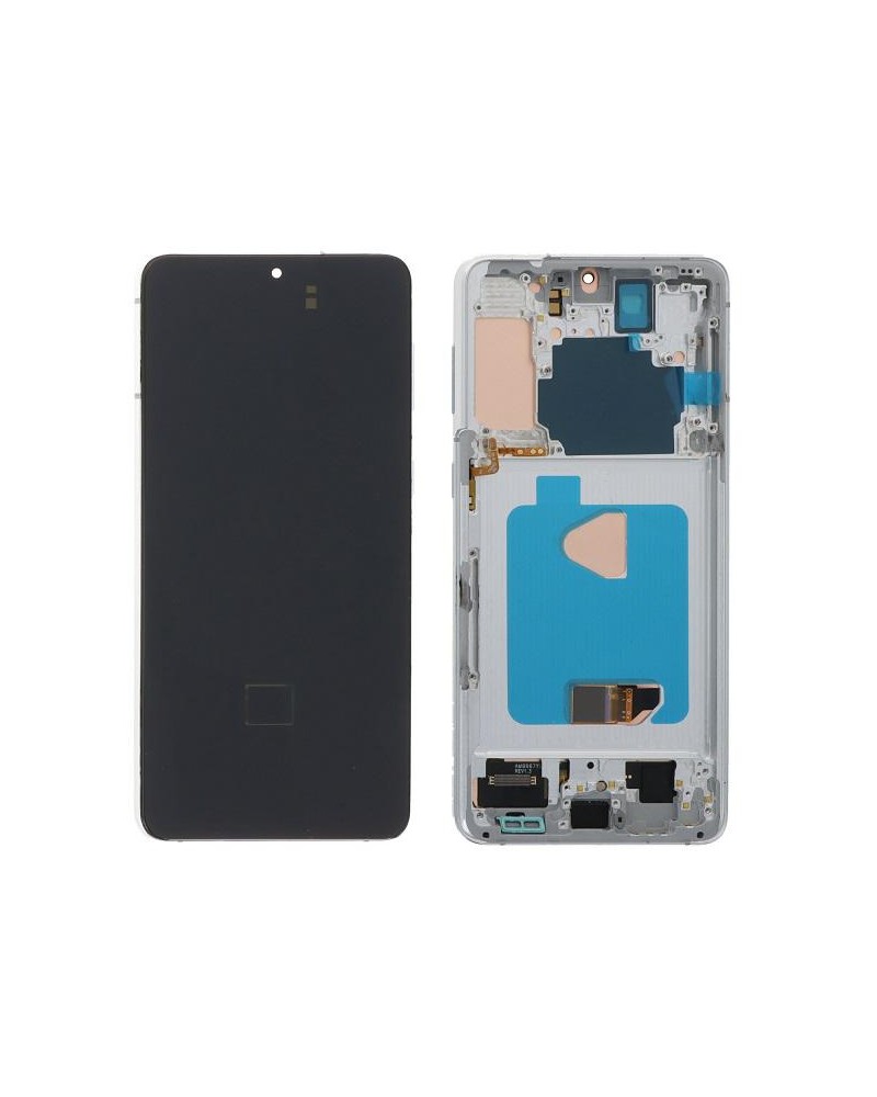 LCD and Touch Screen with Silver Frame for Samsung Galaxy S21 Plus G996 Oled Quality