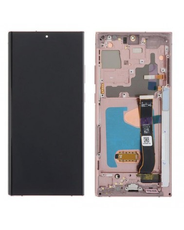 LCD and Touch Screen with Pink Gold Frame for Samsung Galaxy Note 20 Ultra 4G N985 Note 20 Ultra 5G N986 Quality Oled