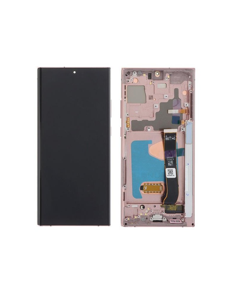 Pantalla LCD y Tactil con Marco Oro Rosa para Samsung Galaxy Note 20 Ultra 4G N985   Note 20 Ultra 5G N986   Calidad Oled  