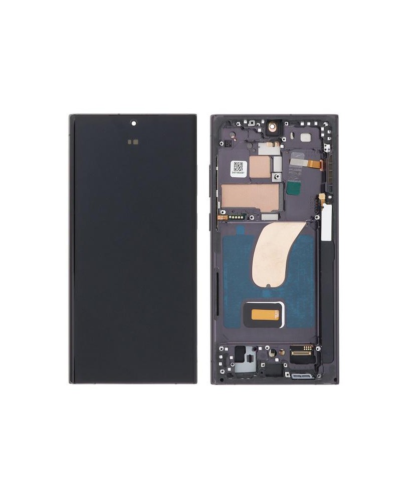 Pantalla LCD y Tactil con Marco Negro para Samsung Galaxy S23 Ultra S918 S918B    Calidad Oled  