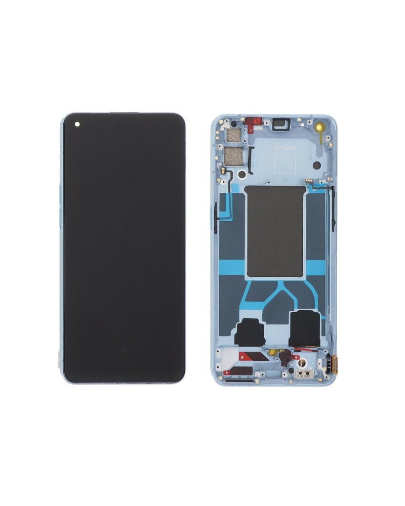 LCD and Touch Screen with Blue Frame for Oppo Reno 6 5G CPH2251 Oled Quality