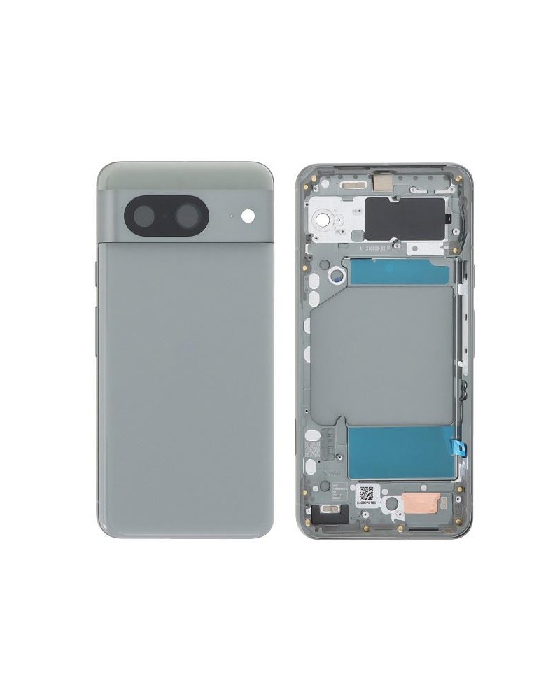 Chasis Central con Tapa Trasera para Google Pixel 8 GKWS6  G9BQD - Gris