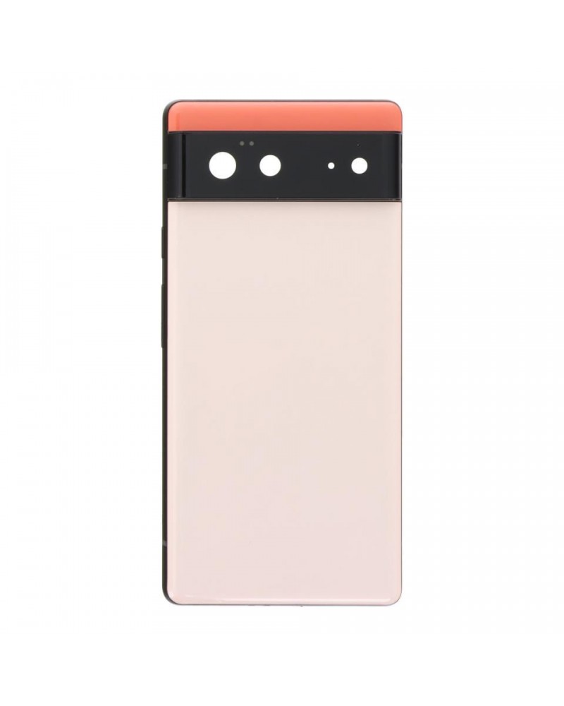 Chasis Central con Tapa Trasera para Google Pixel 6 - Rosa - Alta Calidad