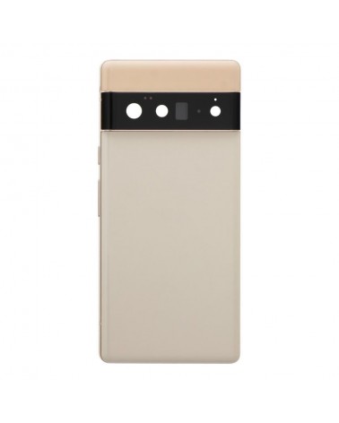 Chasis Central con Tapa Trasera para Google Pixel 6 Pro - Dorado - Alta Calidad