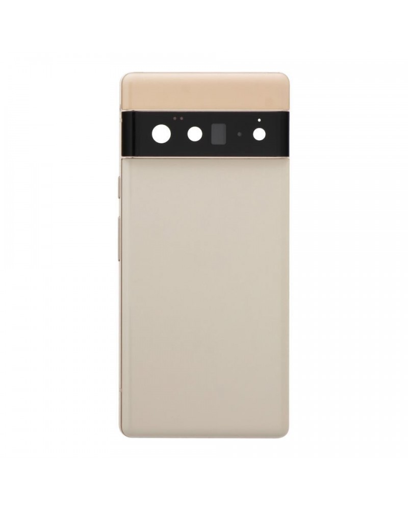 Chasis Central con Tapa Trasera para Google Pixel 6 Pro - Dorado - Alta Calidad