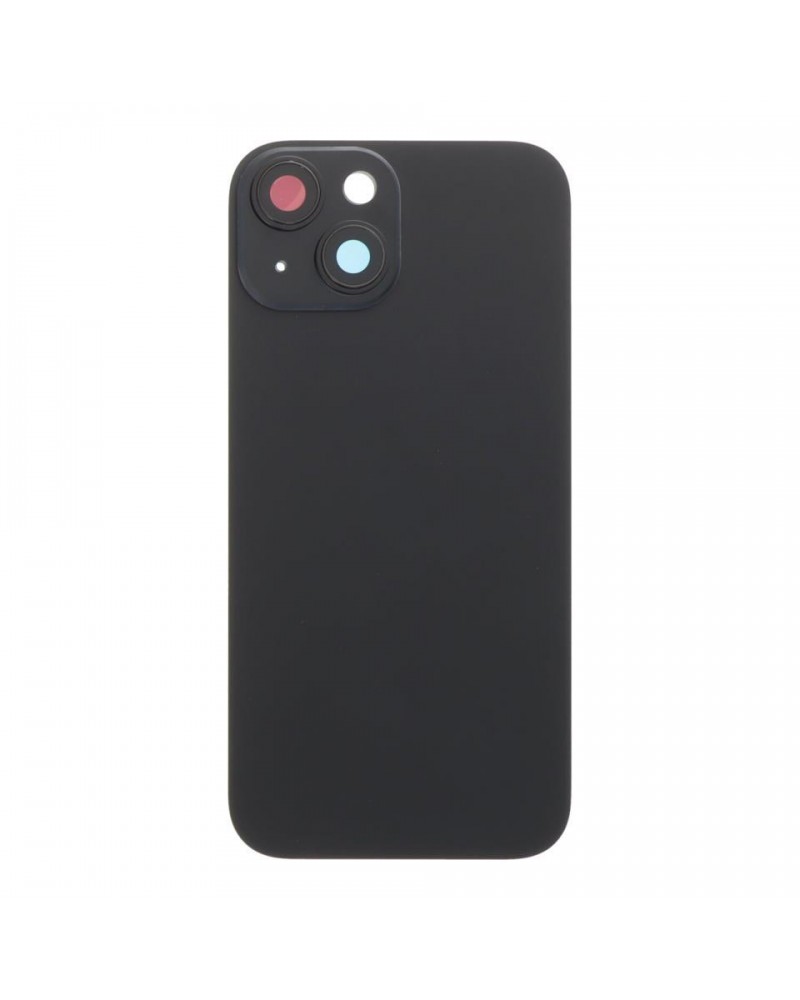 Back Cover with Metal Holder and Camera Lens for Iphone 15 - Black