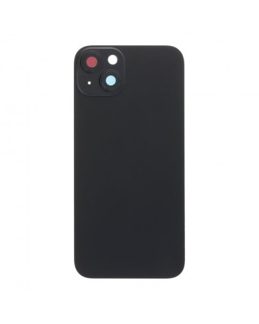 Back Cover with Metal Holder and Camera Lens for Iphone 15 Plus - Black