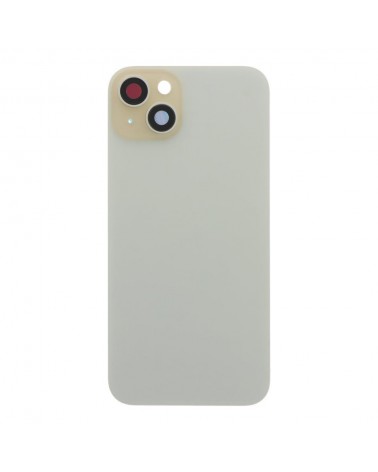 Back Cover with Metal Holder and Camera Lens for Iphone 15 Plus - Yellow