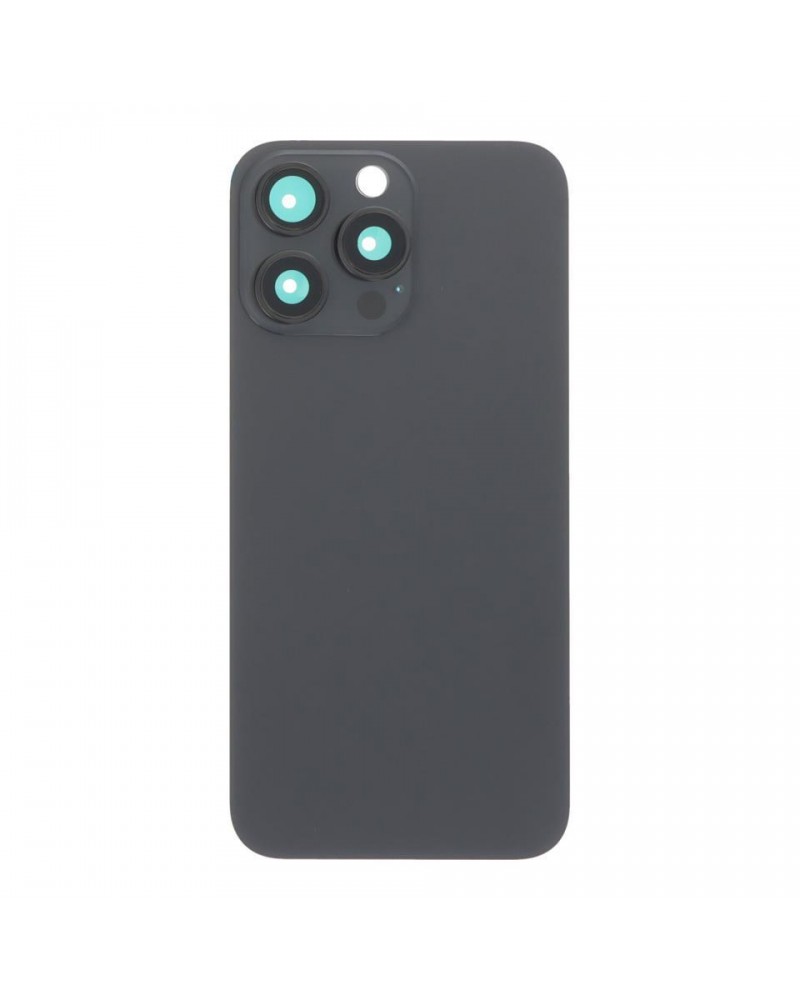 Capa traseira com suporte metálico e lente de câmara para Iphone 15 Pro Max - Preto titânio