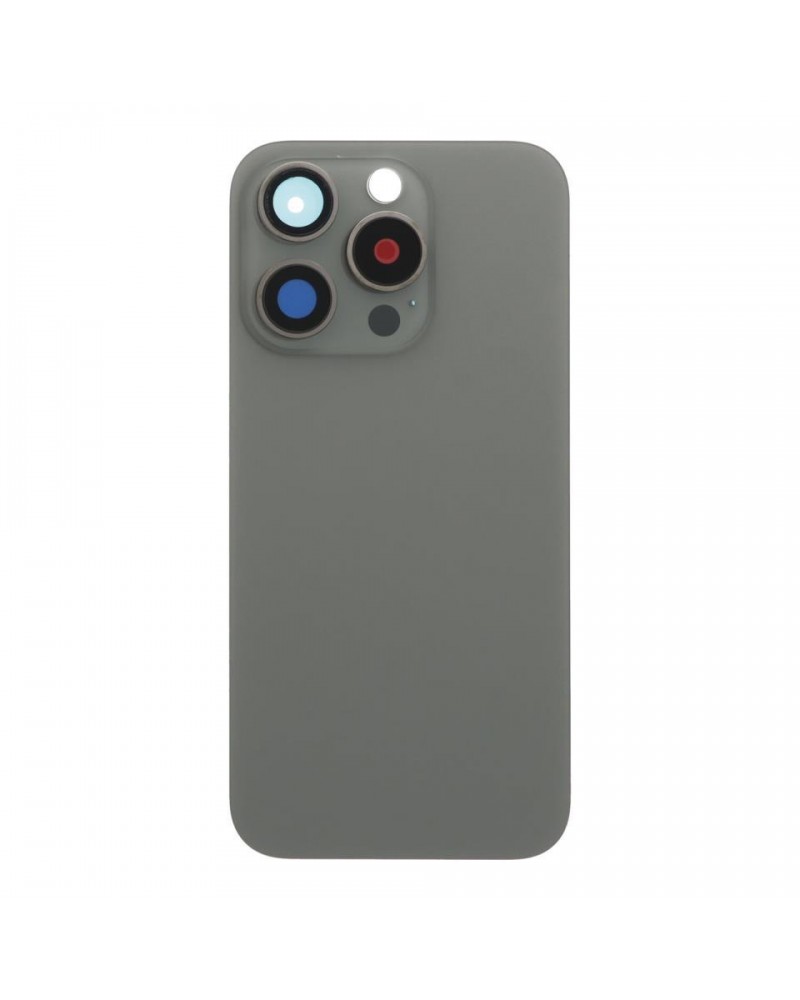 Back Cover with Metal Bracket and Camera Lens for Iphone 15 Pro - Natural Titanium