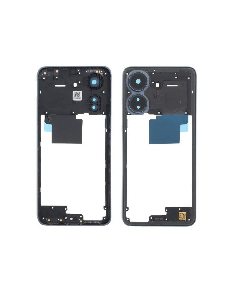 Central Frame and Camera Lens for Xiaomi Poco C65 - Blue