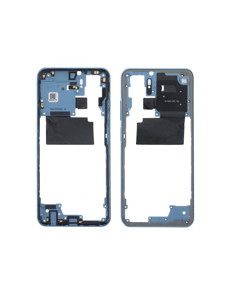 Central Frame for Xiaomi Poco M5s 2207117BPG - Blue