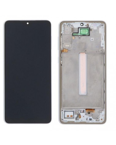 Pantalla LCD y Tactil con Marco Plata para Samsung Galaxy A33 5G A336 A336B   Calidad Oled  