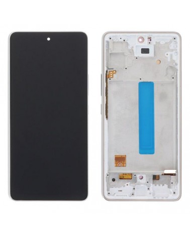 Pantalla LCD y Tactil con Marco Plata para Samsung Galaxy A53 5G A536 A536B   Calidad Oled  