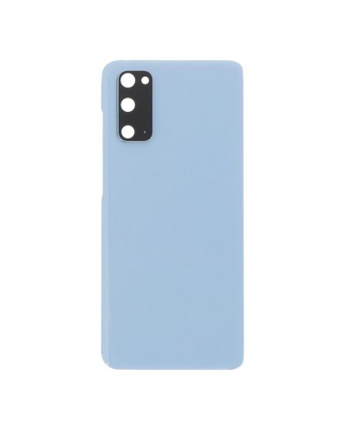 Capa traseira e lente da câmara para Samsung Galaxy S20 G980 G980F S20 5G G981 G981F - Azul claro