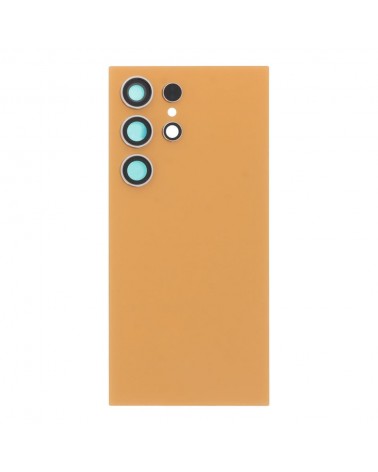 Tapa Trasera y Lente de Camara para Samsung Galaxy S24 Ultra S928 S928B - Naranja