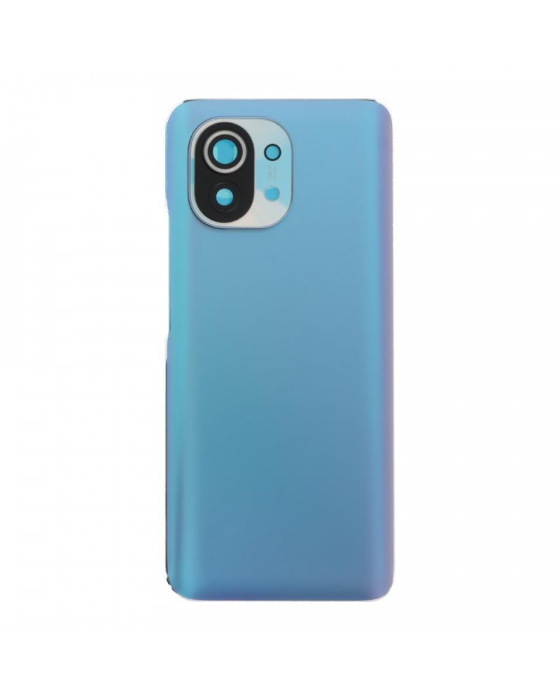 Tapa Trasera y Lente de Camara para Xiaomi Mi 11 M2011K2C  M2011K2G - Azul