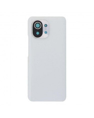 Tapa Trasera y Lente de Camara para Xiaomi Mi 11 M2011K2C  M2011K2G - Blanca