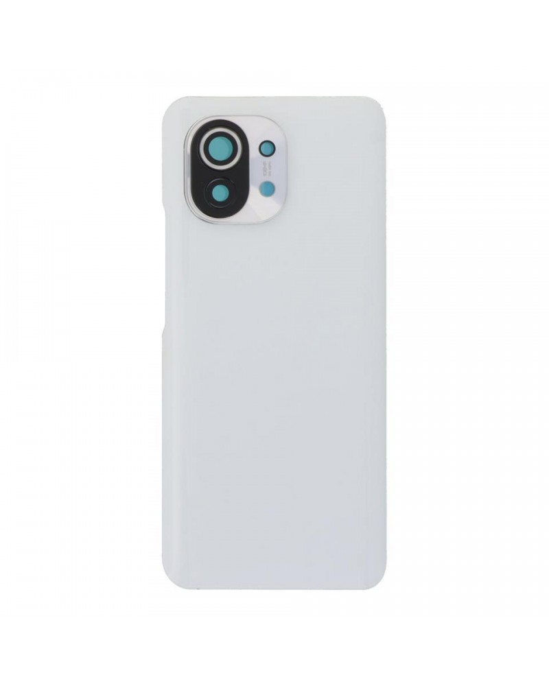 Rear Cover and Camera Lens for Xiaomi Mi 11 M2011K2C M2011K2G - White