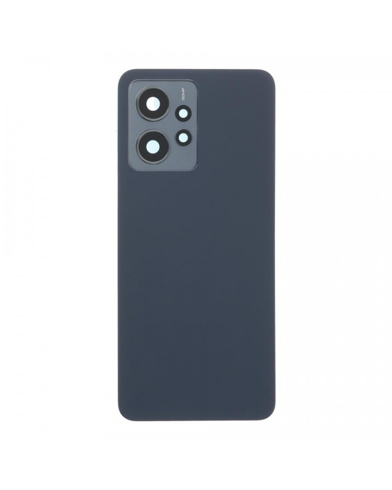 Rear Cover and Camera Lens for Xiaomi Redmi Note 12 4G 23021RAAEG 23021RAA2Y 23027RAD4I 23028RA60L - Black