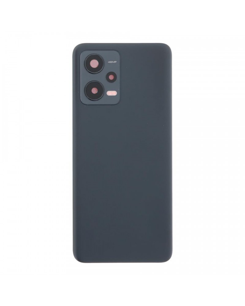 Tapa Trasera y Lente de Camara para Xiaomi Redmi Note 12 5G 22111317I   MZB0E1QIN - Negra Gris