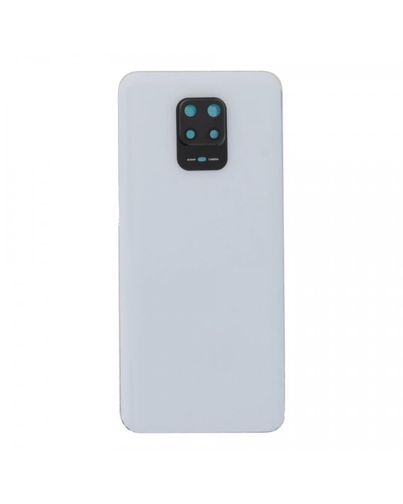 Tampa traseira e lente da câmara para Xiaomi Redmi Note 9 Pro M2003J6B2G - Branco