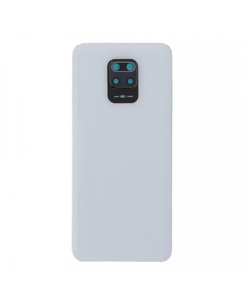 Tapa Trasera y Lente de Camara para Xiaomi Redmi Note 9S M2003J6A1G - Blanca