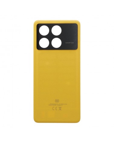 Back Cover for Xiaomi Poco X6 Pro 2311DRK48G 2311DRK48I - Yellow