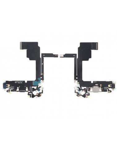 Conector de carregamento flexível para Iphone 15 Pro Titanium Preto - OEM