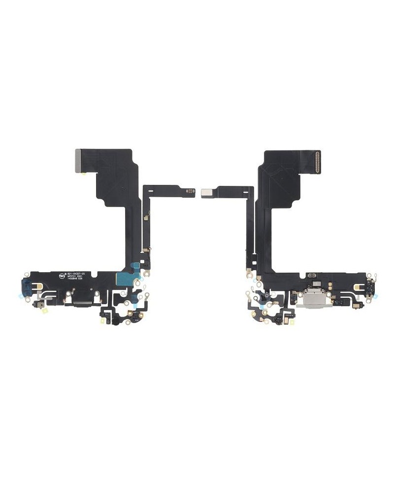 Conector de carregamento flexível para Iphone 15 Pro Titanium Preto - OEM