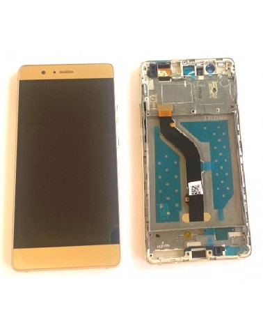 Pantalla LCD y Tactil con Marco para Huawei P9 Lite Dorada