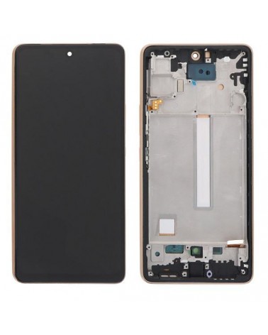 Pantalla LCD Y Tactil Con Marco Dorado Para Samsung Galaxy A53 5G A536 A536B   Calidad Incell  