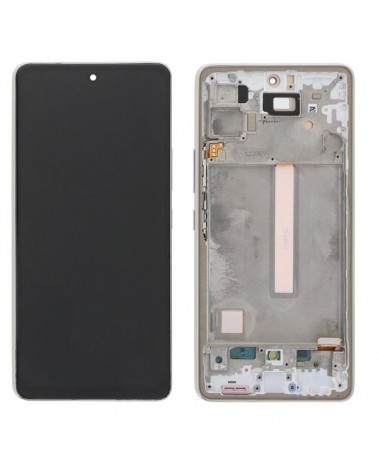 LCD and Touch Screen with Silver Frame for Samsung Galaxy A53 5G A536 A536B Incell Quality