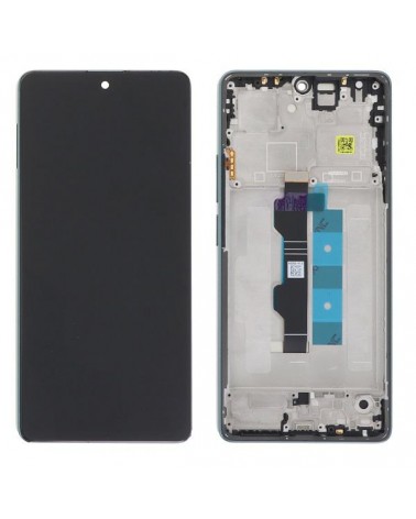 LCD e ecrã tátil com moldura verde para Xiaomi Redmi Redmi Note 13 Pro 4G Xiaomi Poco M6 Pro 4G Qualidade TFT