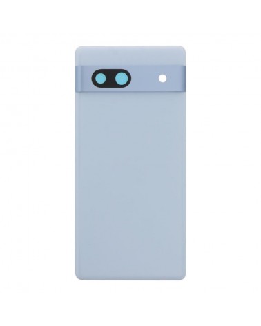 Tapa Trasera y Lente de Camara para Google Pixel 7A GWKK3  GHL1X  G0DZQ  G82U8 - Azul