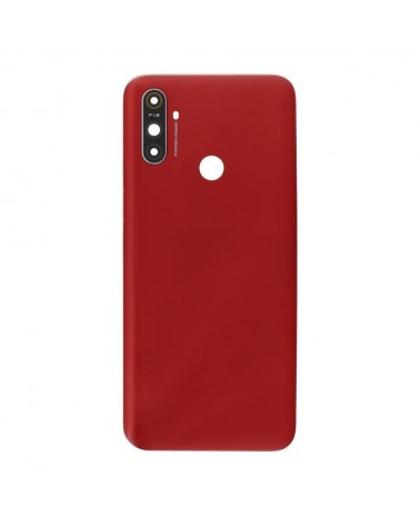 Tampa traseira e lente de câmara para Realme C3 RMX2027 - Vermelho