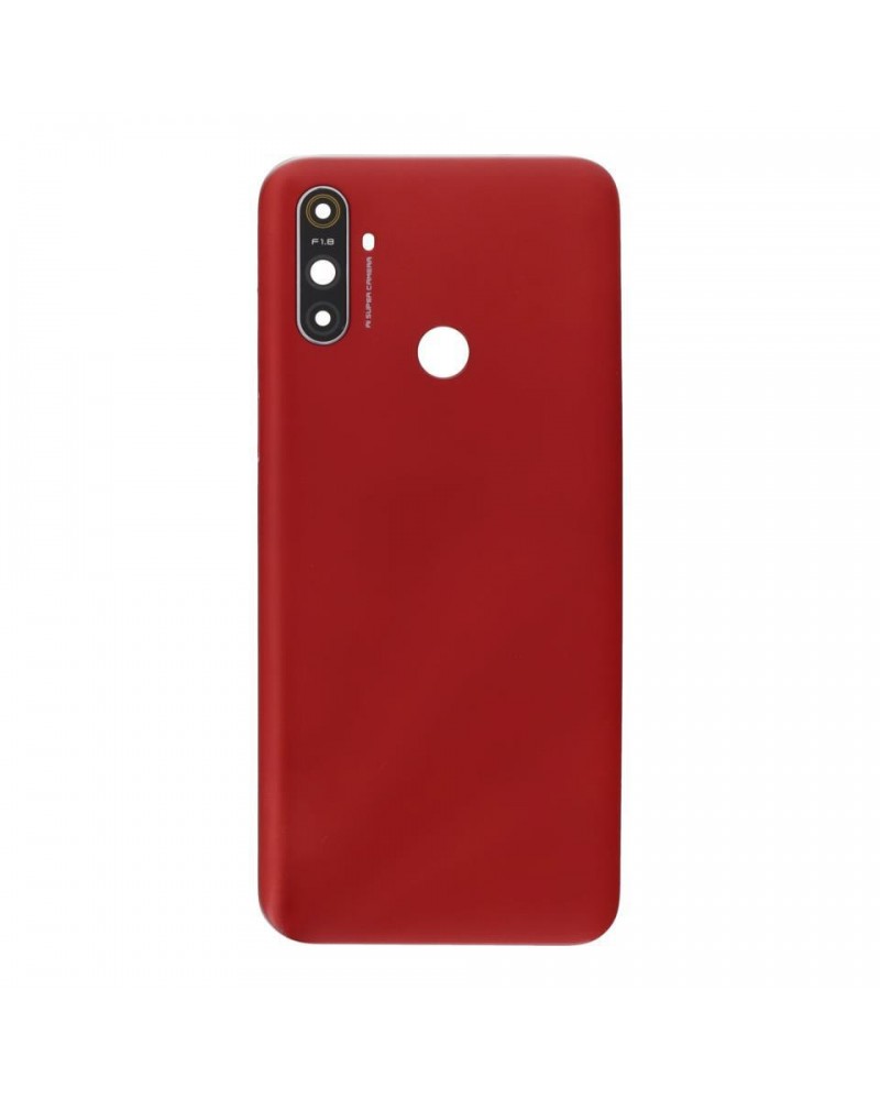 Tampa traseira e lente de câmara para Realme C3 RMX2027 - Vermelho