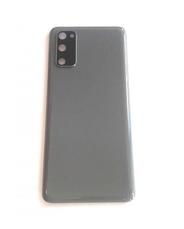 Tapa Trasera y Lente de Camara para Samsung Galaxy S20 G980 G980F   S20 5G G981 G981F - Gris