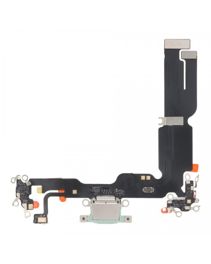 Conector de carregamento flexível para Iphone 15 Plus Verde - Compatível