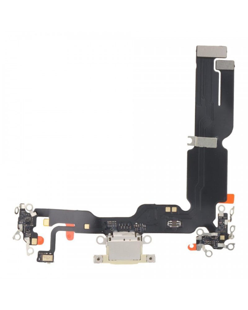 Flex Conector de Carga para Iphone 15 Plus Amarillo - Compatible