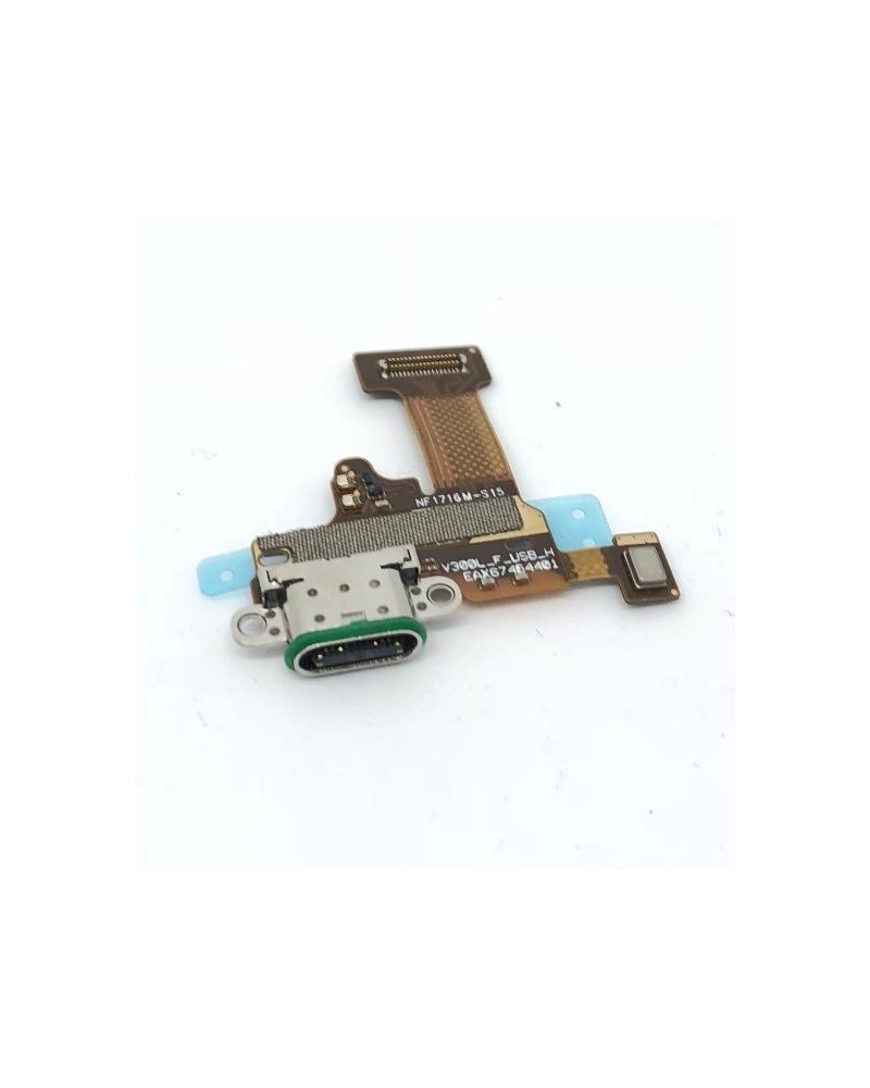 Conector de carregamento USB tipo C e módulo de microfone para LG H930 V30