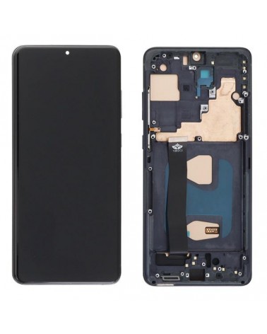 LCD e ecrã tátil com moldura preta para Samsung Galaxy S20 Ultra G988 SM-G988B S20 Ultra 5G TFT de qualidade