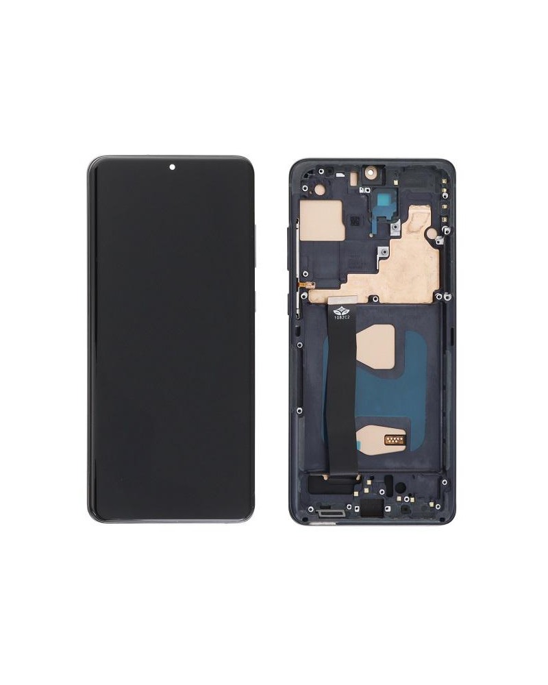 Pantalla LCD y Tactil con Marco Negro para Samsung Galaxy S20 Ultra G988 SM-G988B   S20 Ultra 5G   Calidad TFT  