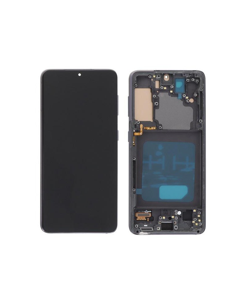 LCD e ecrã tátil com moldura preta para Samsung S21 SM-G991 qualidade TFT
