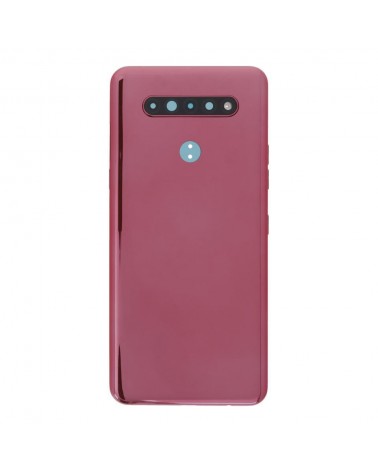 Tampa traseira e lente da câmara para LG K51S LM-K510 - Vermelho