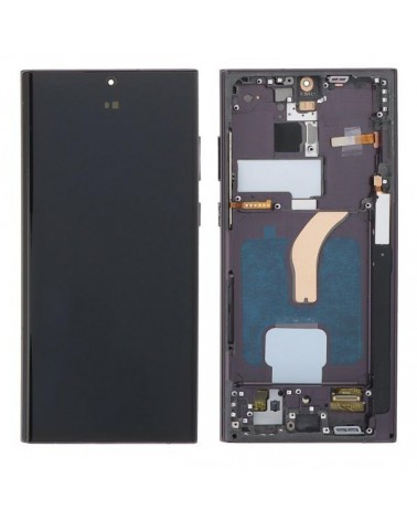 LCD e ecrã tátil com moldura preta para Samsung Galaxy S22 Ultra SM-S908 Qualidade Oled