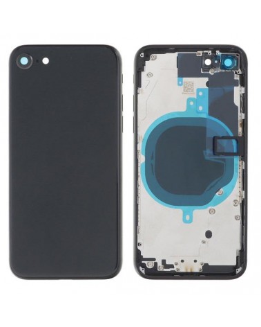 Carcasa Central con Tapa Trasera para Iphone SE 2022 - Negra   Version Europea  