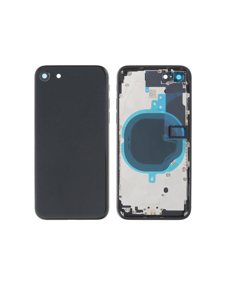 Carcasa Central con Tapa Trasera para Iphone SE 2022 - Negra   Version Europea  